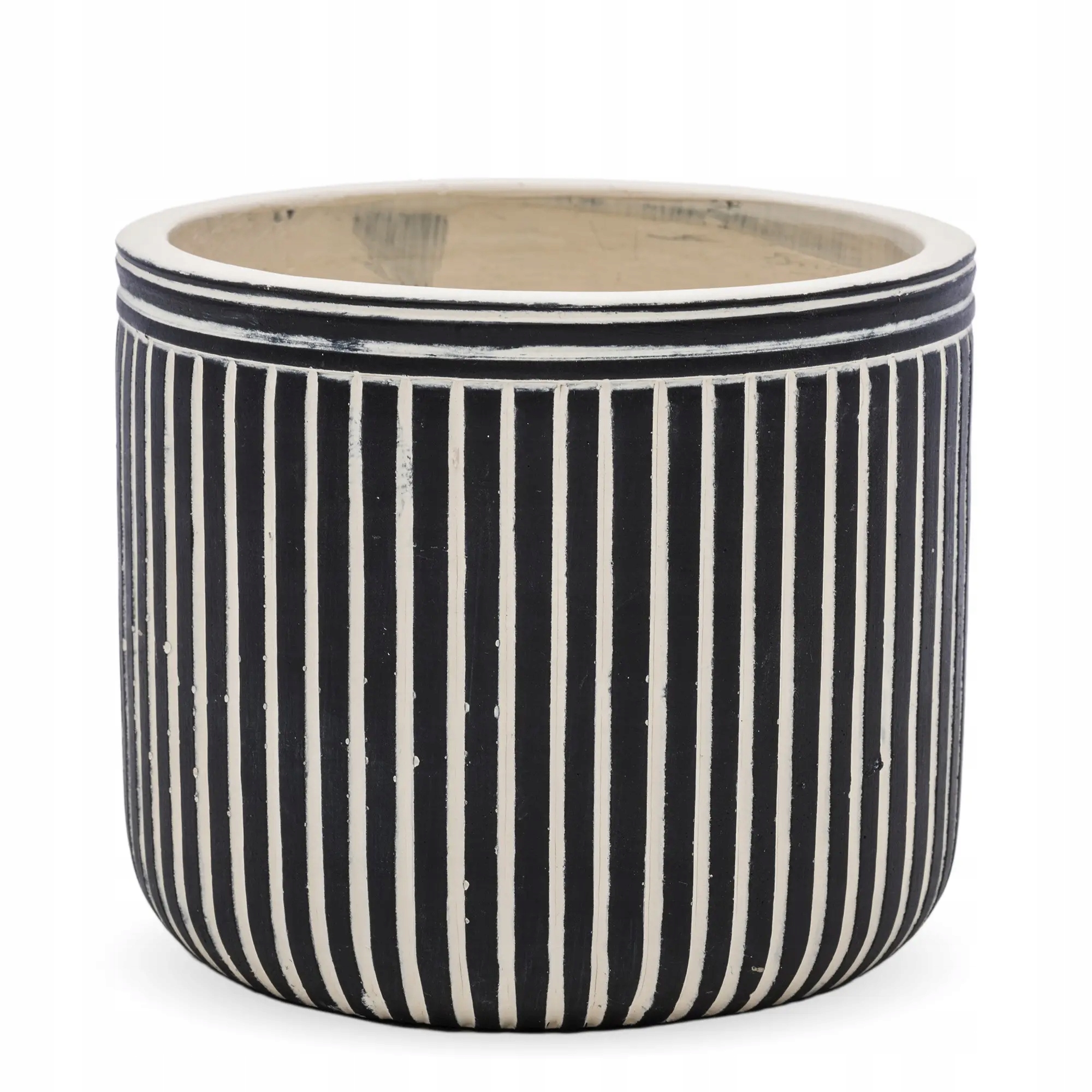 

Oslonka czarna w białe paski z cementu 10x12,5cm