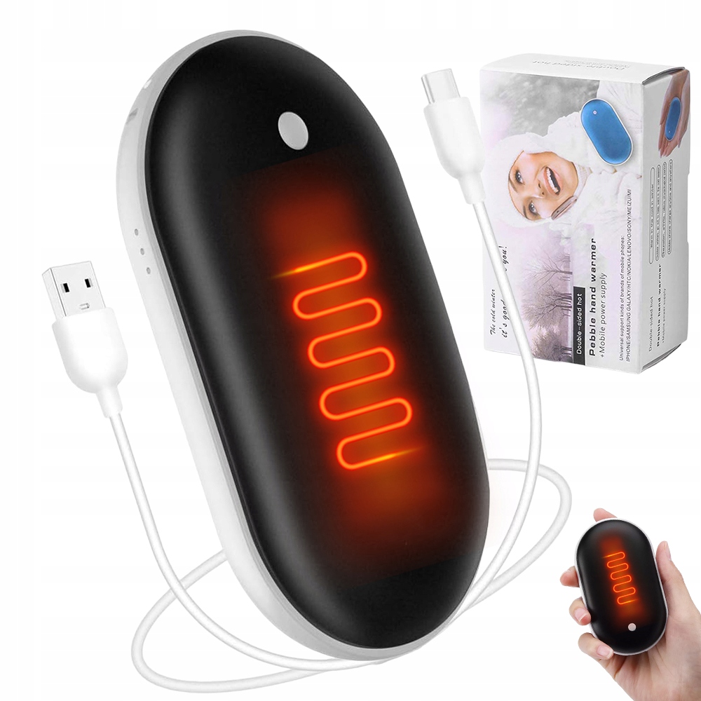 Ogrzewacz Dłoni Powerbank 5200MAH 3 Tryby Ciepła Grzejnik Zimą