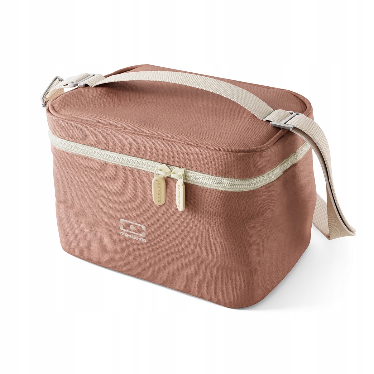 Monbento svačinová taška 5000 ml s popruhem Pink moka