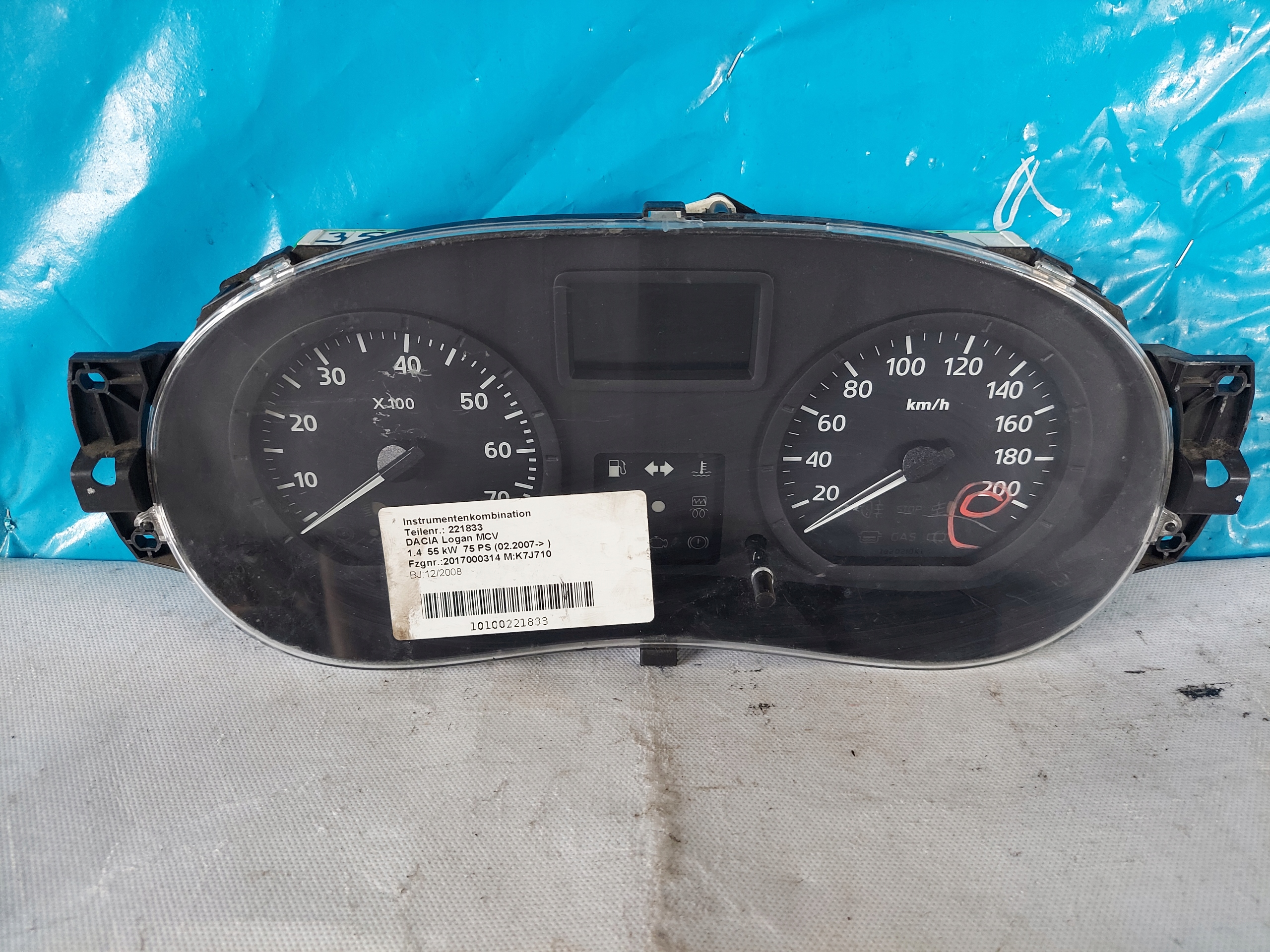 dials clock DACIA LOGAN 1.4 MCV P248107336R
