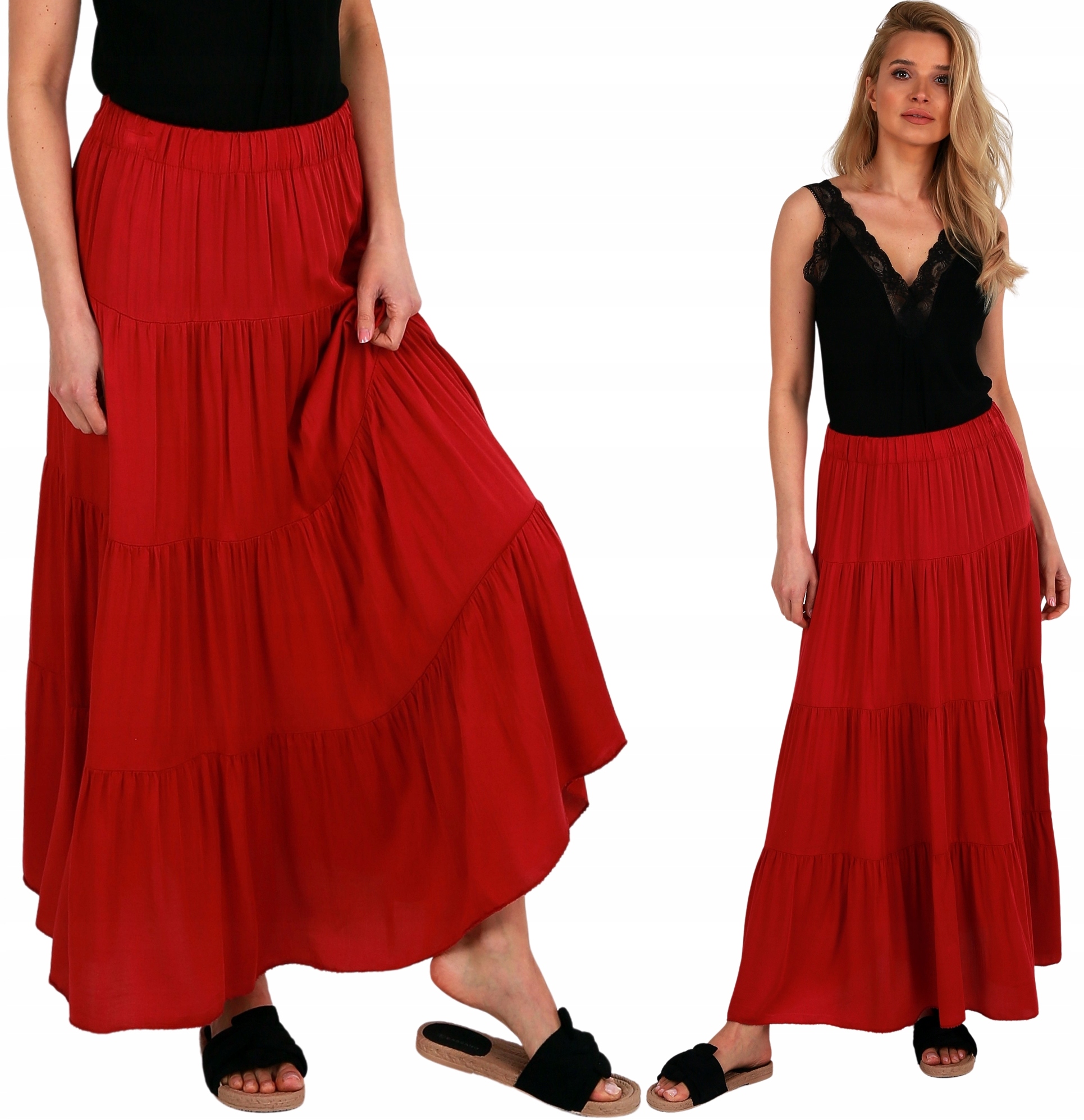 

Spódnica długa Zwiewna do kostek Hiszpanka