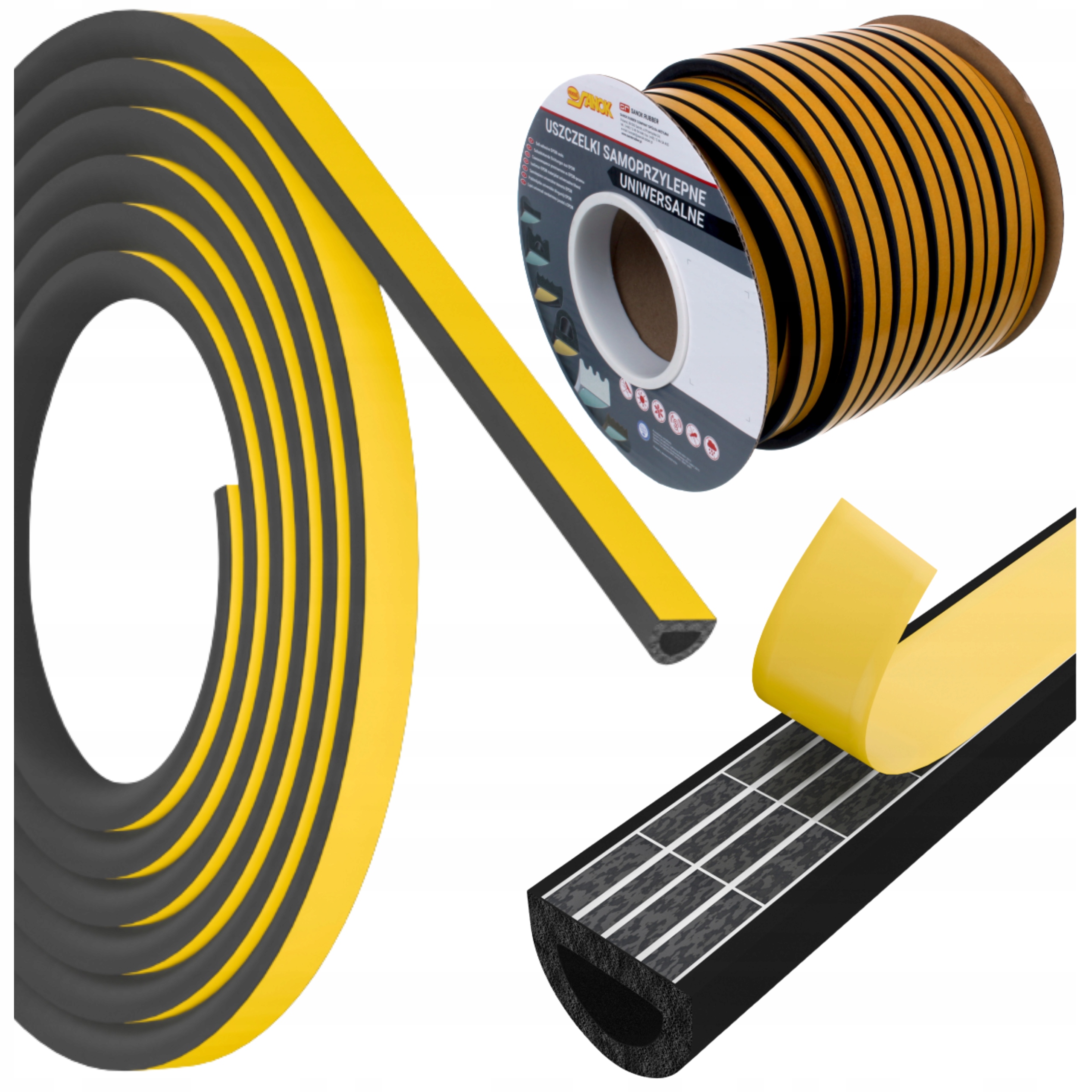 Těsnění do Okna Dveří 21x15mm samolepicí páska Černá 10 m Na Okna