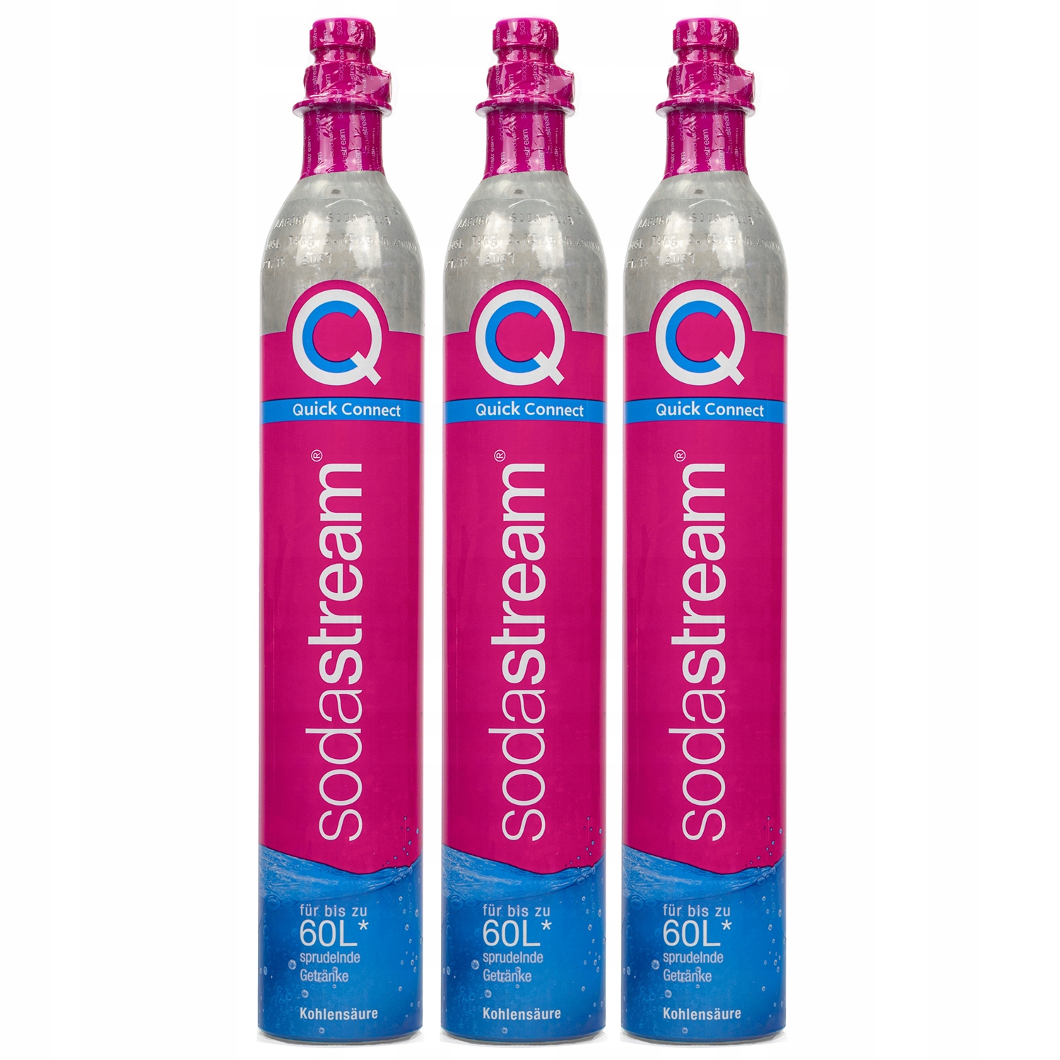 3x Bombička Fľaša CO2 Sodastream Quick Connect Cylinder Pre Terra Duo Gaia