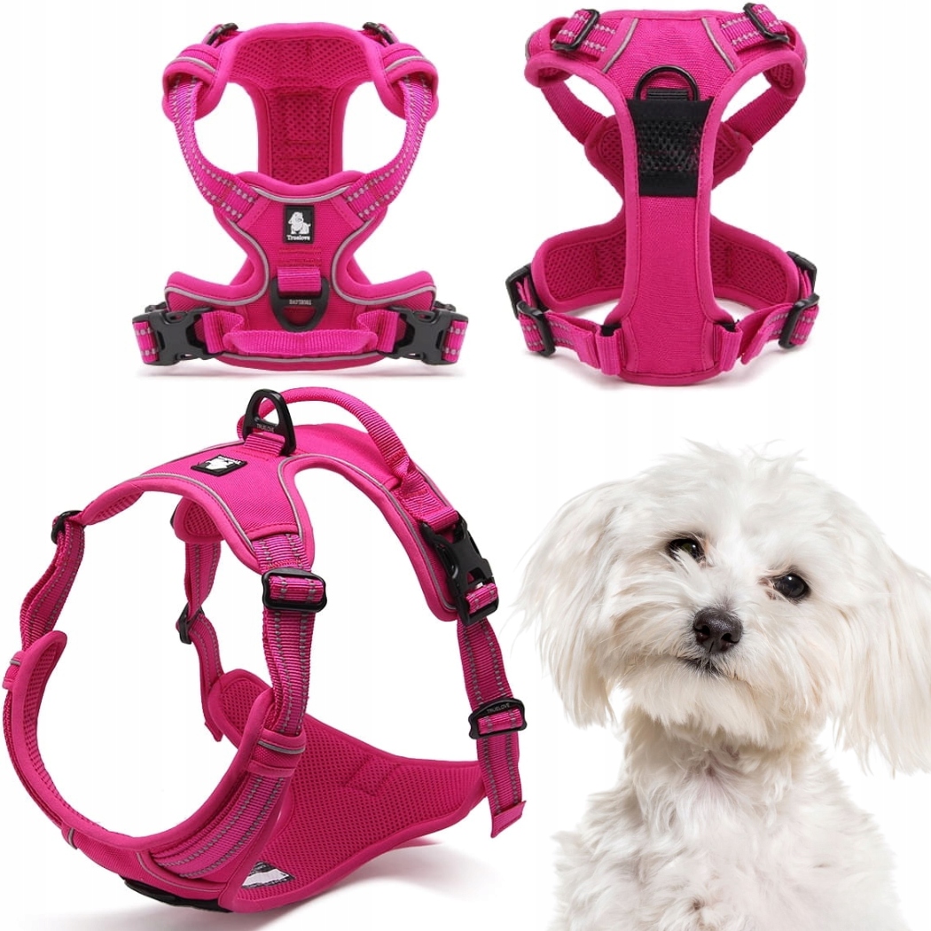 Levně Postroj Pro Psa Truelove Easy Walk Pevný, Odolný, Reflexní, Růžový Xs