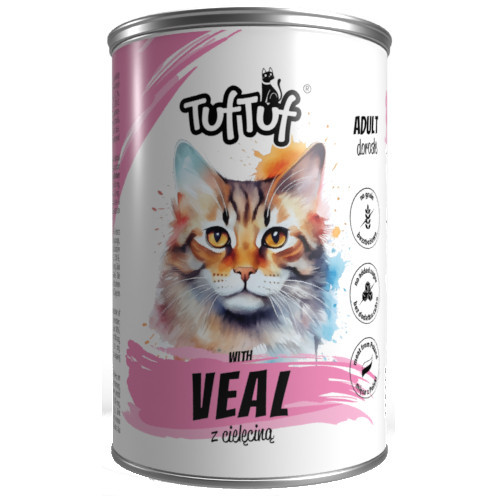 Levně 4x Tuf Tuf konzerva mletá s tělem mokré krmivo pro kočky 400 g