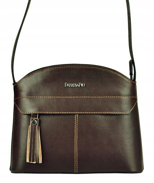 Dámská kožená kabelka crossbody Patrizia Piu kávově hnědá