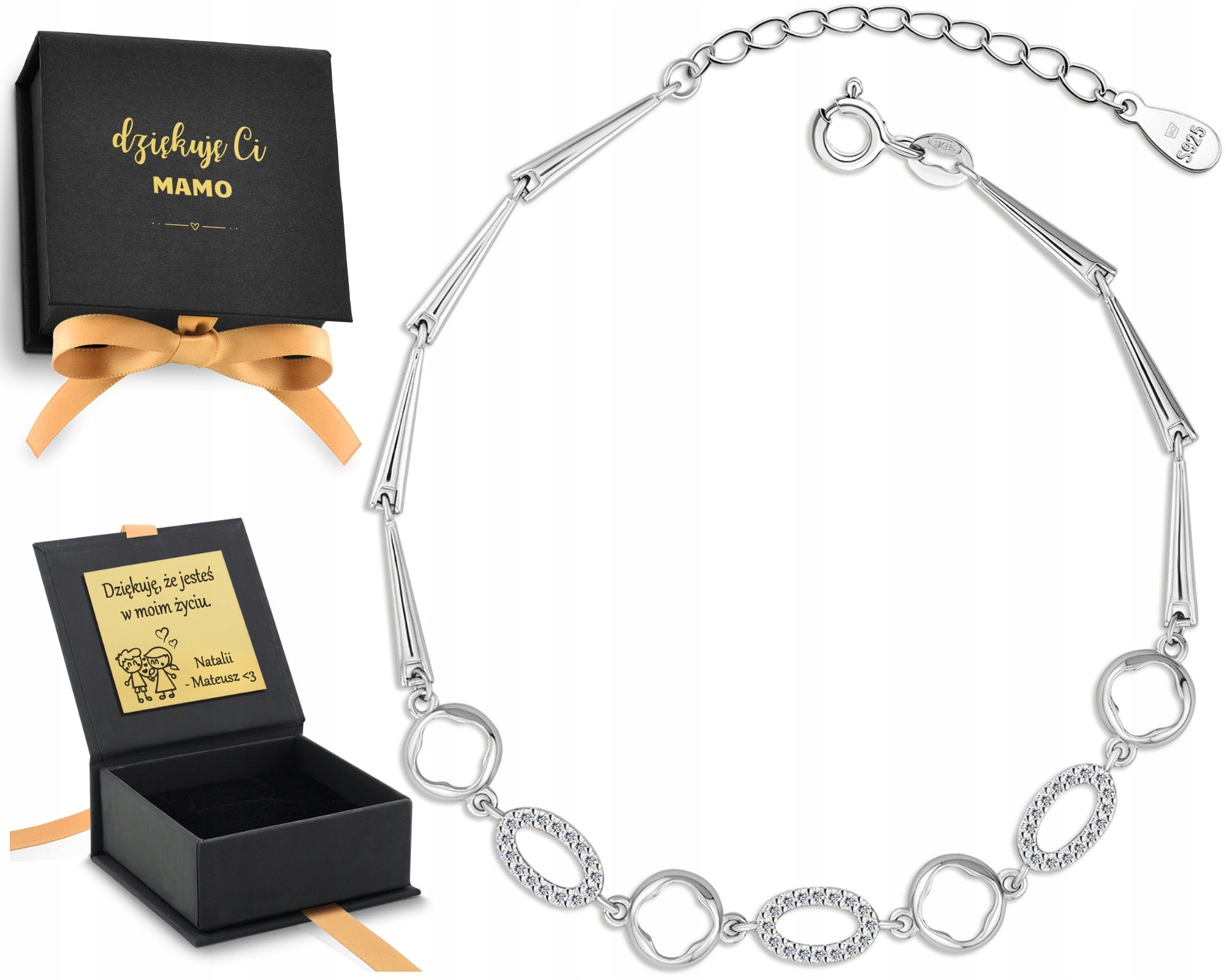 Stříbrný Dámský Náramek Se Zirkony, Květy Jetele 925