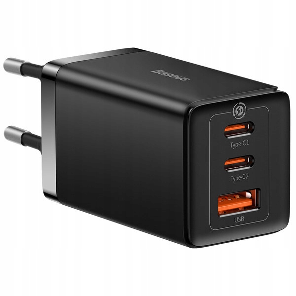 Rychlá Síťová Nabíječka Gan 2X Usb-c Usb 65W Kabel Usb-c Černý