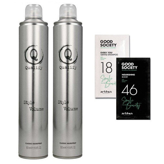 2xLAKIER Do Włosów Artego Qualify Style Volume Modelujący 500 ML saszetki