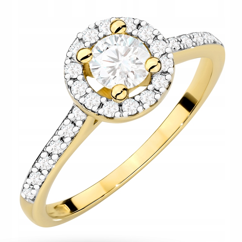 Zlatý Prstýnek Zásnubní pr. 585 14k s brilianty 0,52ct