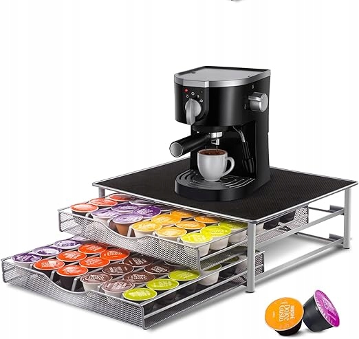 Levně Stojan na kapsle Dolce Gusto 72 ks 2 zásuvky, regál, držák na kapsle