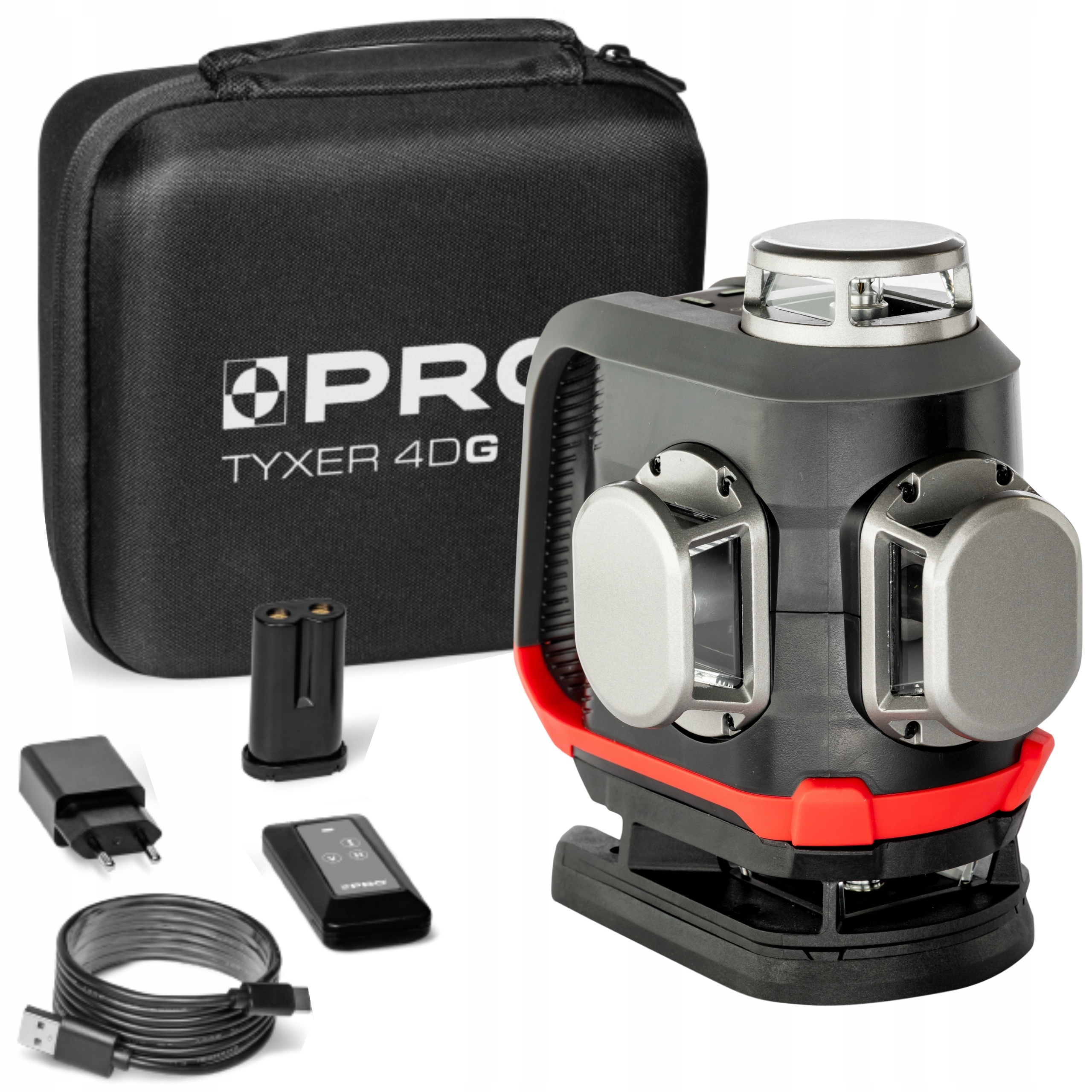 Pro Vícelinkový Laser Tyxer 4DG Zelený Paprsek 30 m IP54 Usb Taška