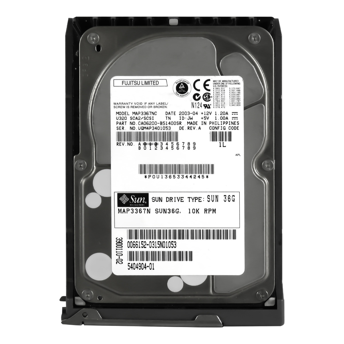 Sun 5404904-01 01 10K 8MB Scsi U320 3,5'' MAP3367NSUN36G