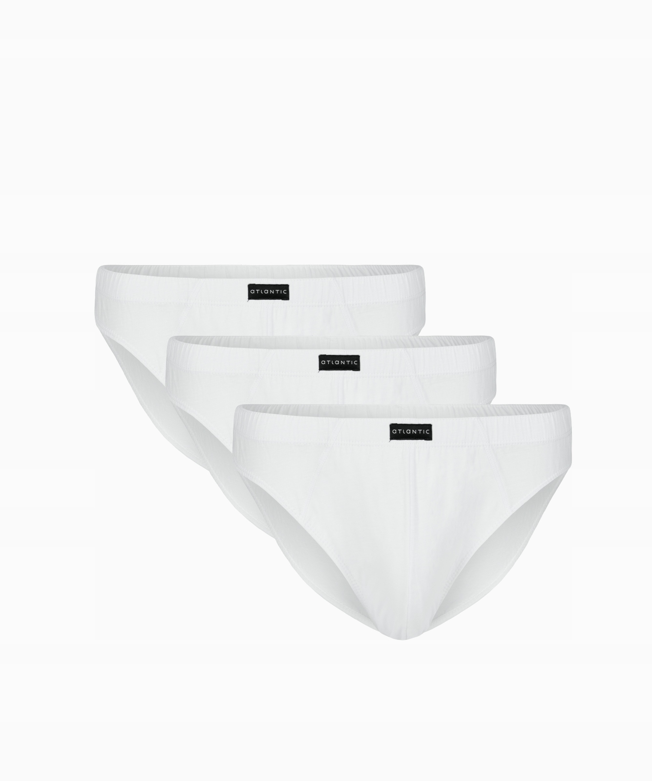 

3-PACK Slipy męskie Atlantic - Basic, białe r. L
