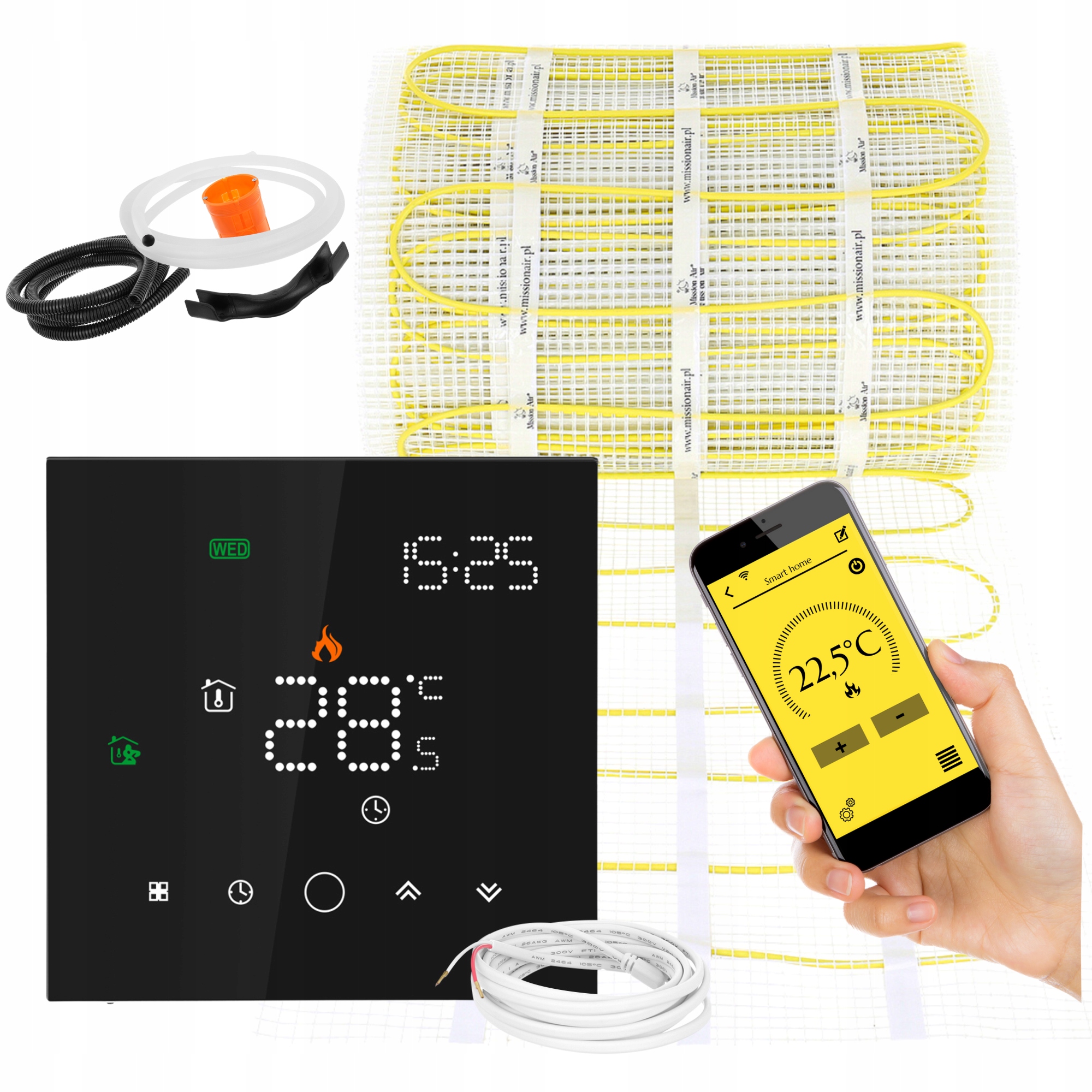 Set Vykurovacia rohož pod dlaždice MA-160W/m² 18 m²