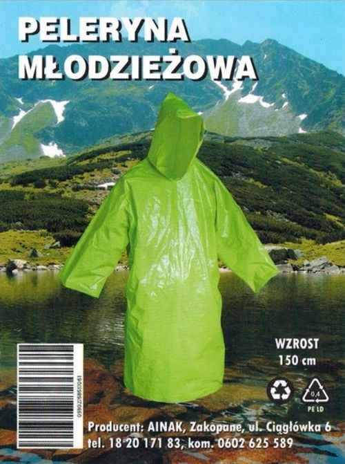 PELERYNA PRZECIWDESZCZOWA MŁODZIEŻOWA NIEBIESKA Kod producenta 11566