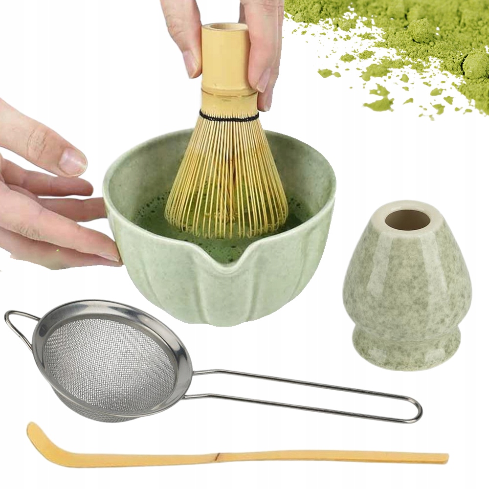 Levně Profesionální Sada Na Matchu, Bambusová Šlehací Miska S Výlevkou