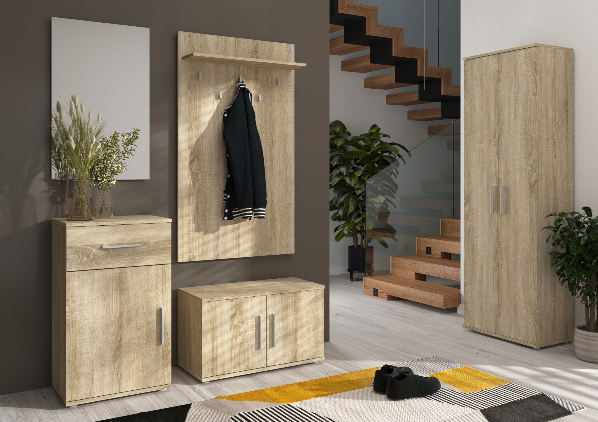 SZAFKA NA BUTY VALENCIA 70 CM NISKA DĄB SONOMA MAFMEBLE Marka MAFmeble