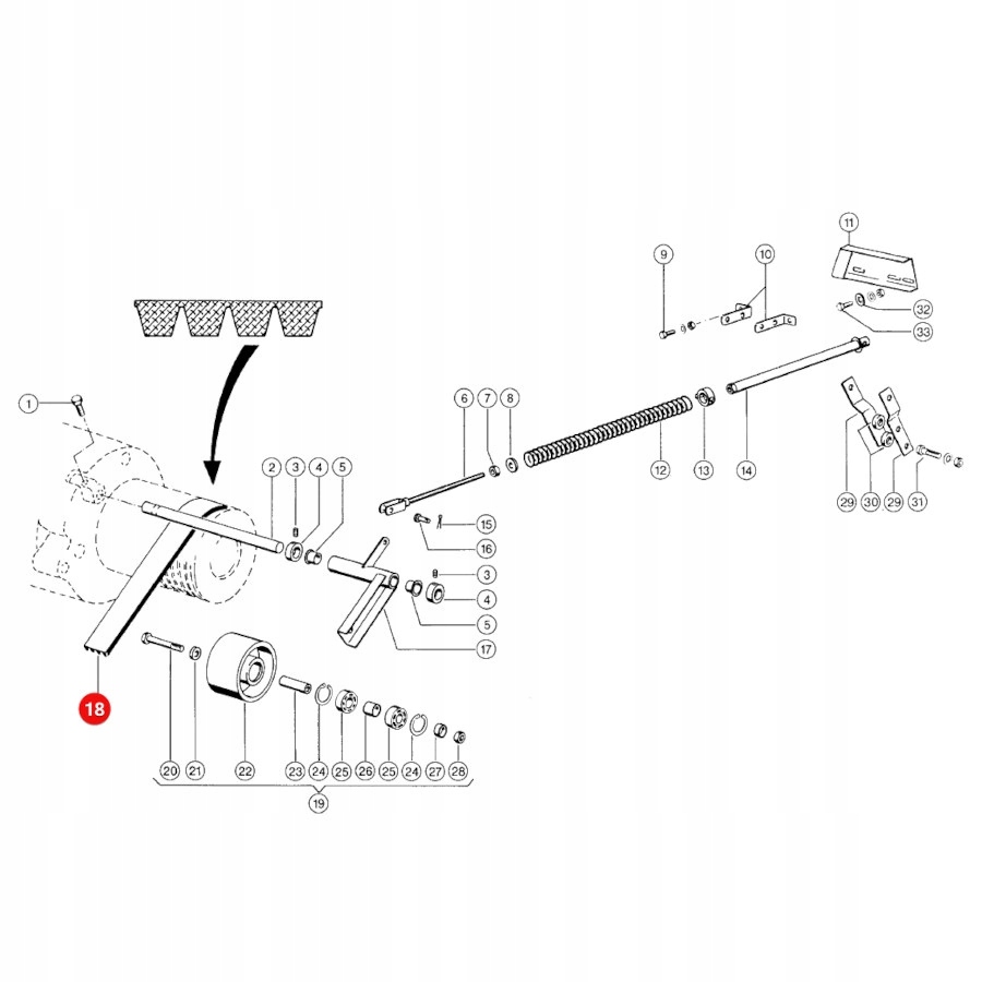 Pasek klinowy Claas 629133 0 Gates 1425167 Marka maszyny Inna