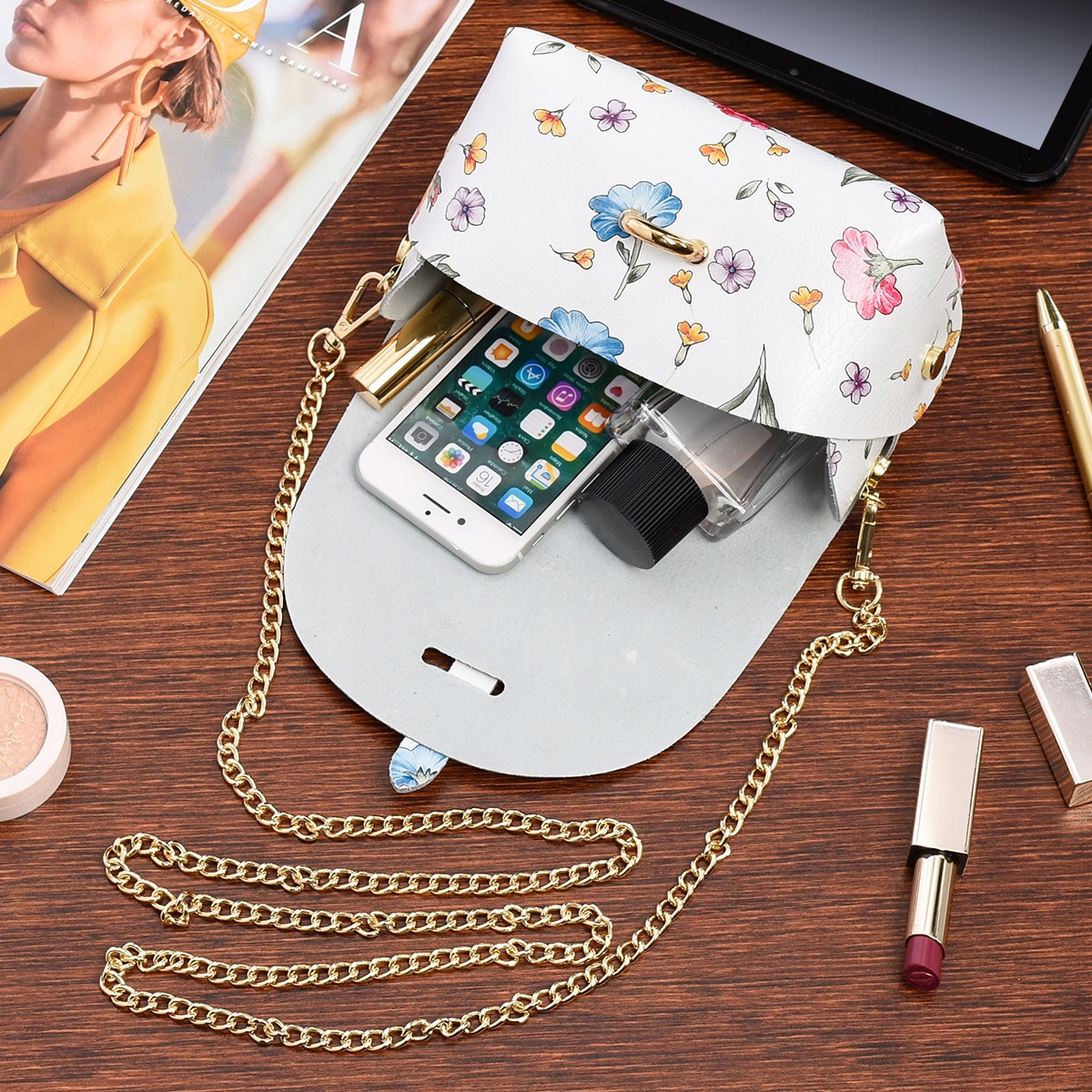 WŁOSKA SKÓRZANA torebka WIECZOROWA łańcuszek P45 Marka Beltimore