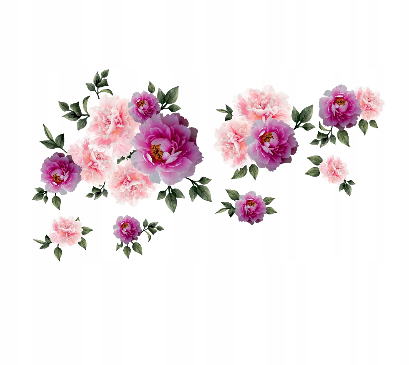 

Piwonie Peonie kwiaty naklejki na ścianę XXXL