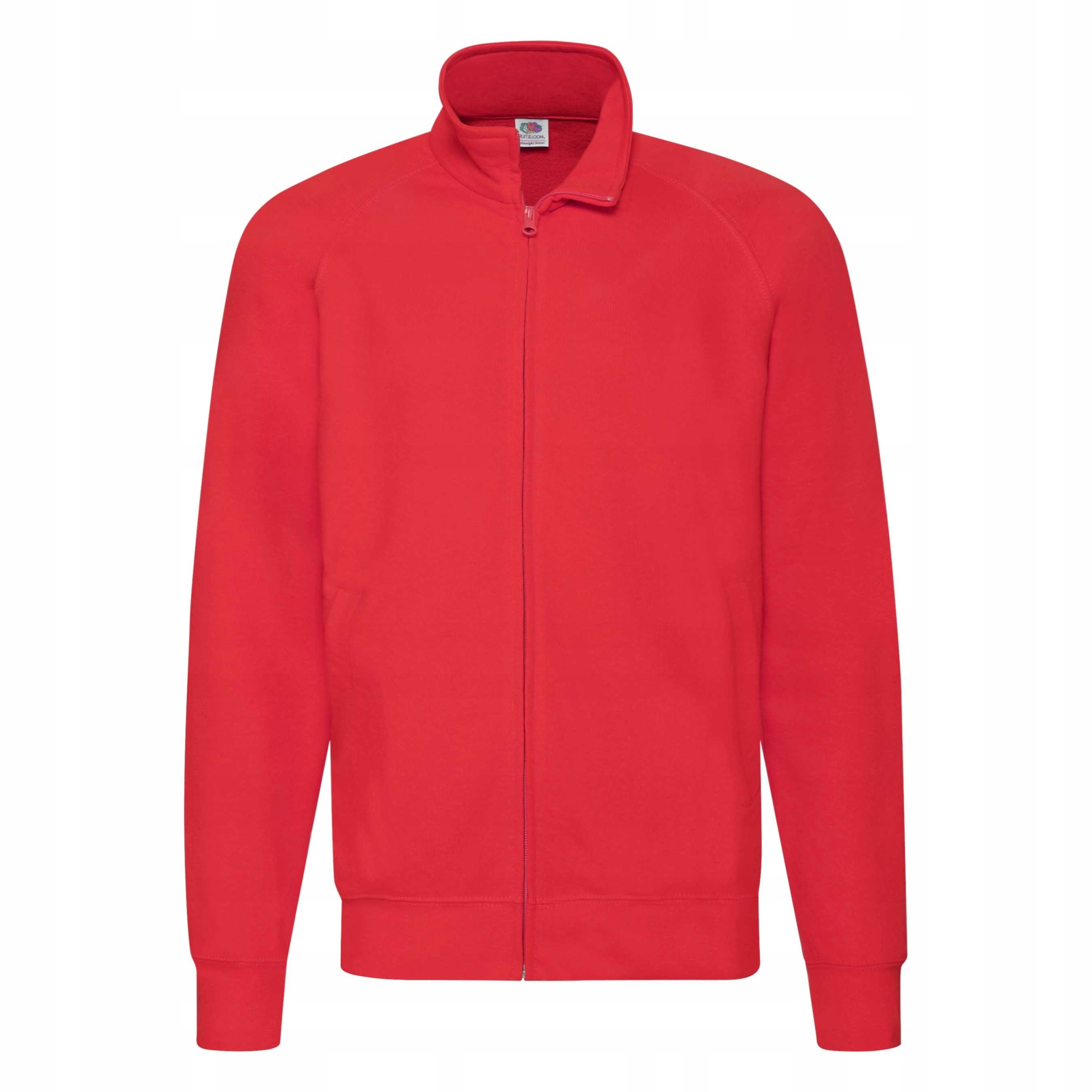 Pánská rozepínací mikina bez kapuce Lightweight Červená vel. XL