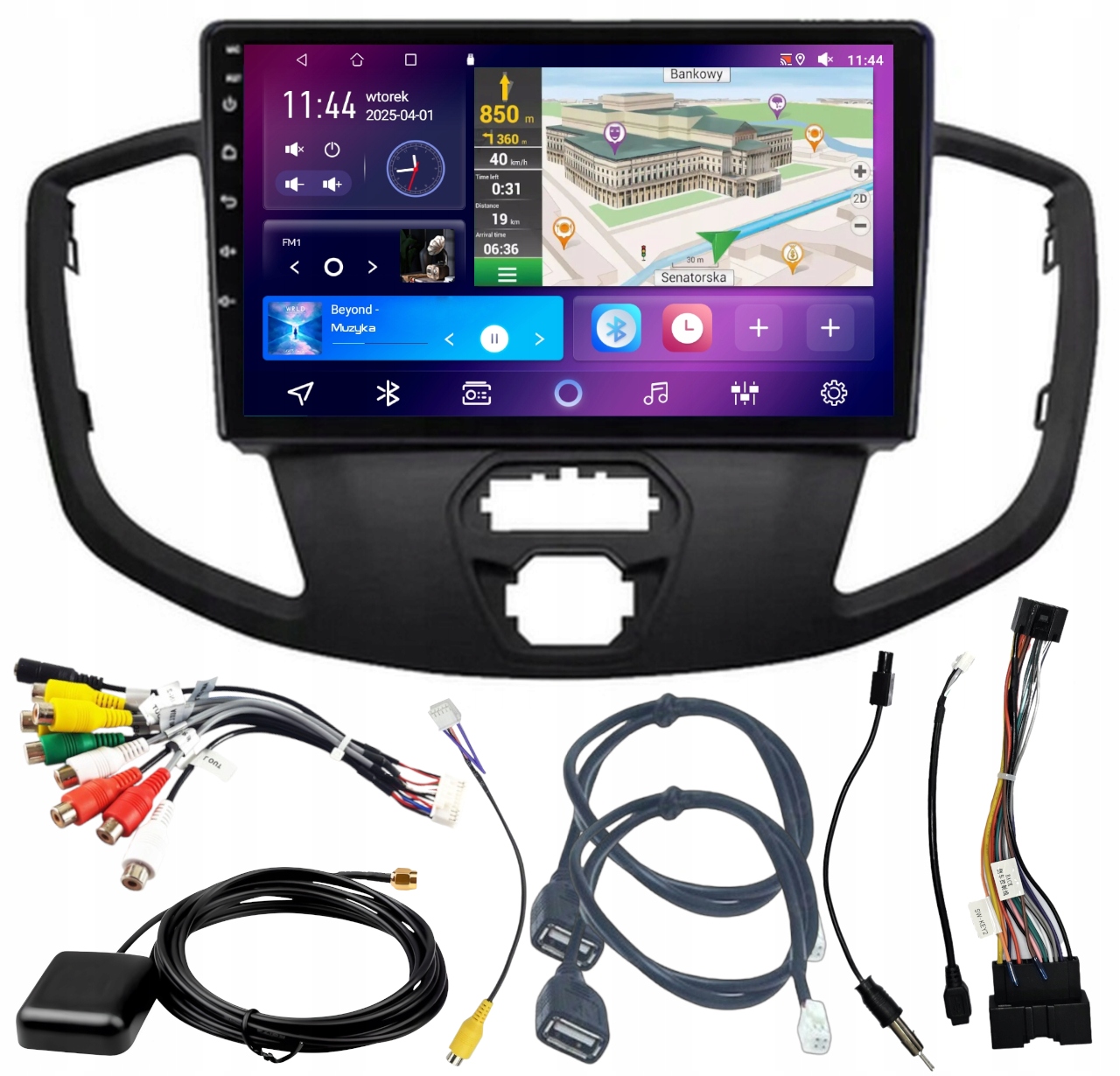Autorádio Carplay Gps Ford Transit Android Bt Wifi 4GB 64GB