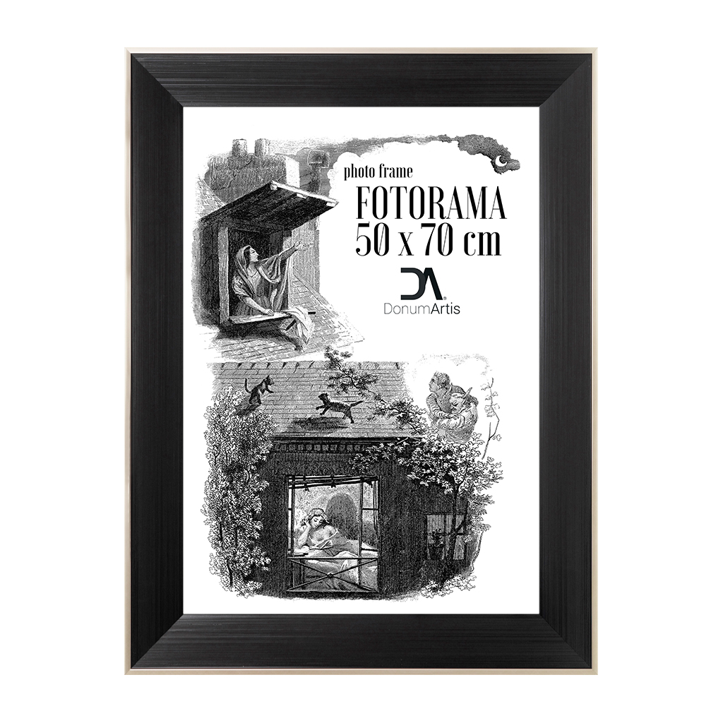 Fotorama Bari černá mat struktura pro grafiku 50x70