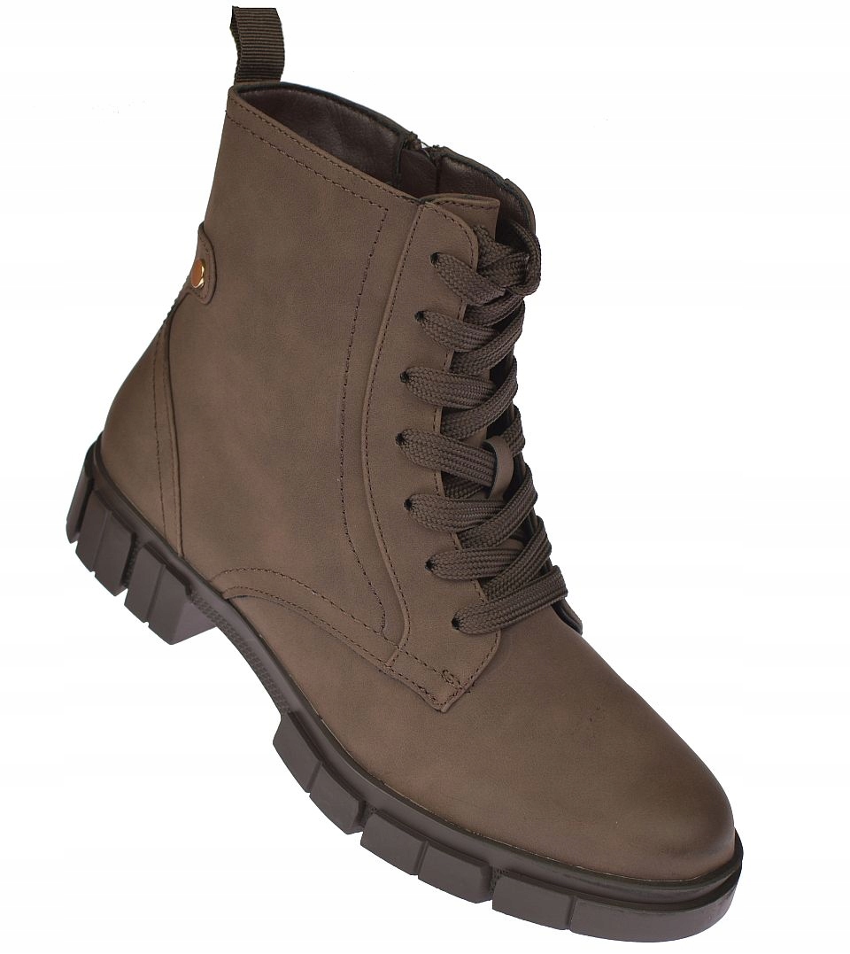 dámské kotníkové boty Kanady -3-1347 matně hnědé zateplené kozačky vel 39