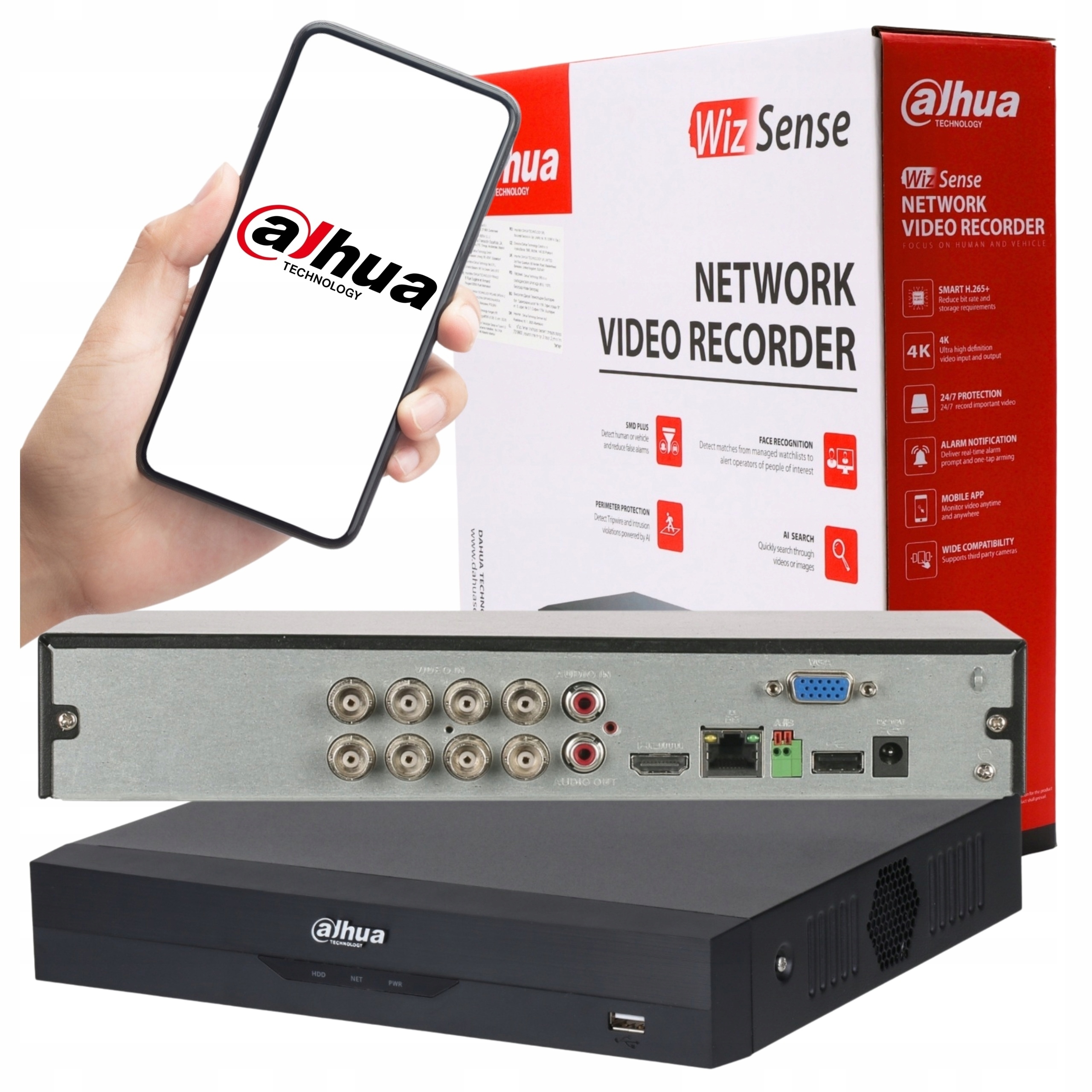 Ip rekordér Dahua XVR5108HS-4KL-I3 8-kanálový Hybridní 8 kamer Smd+ Ai