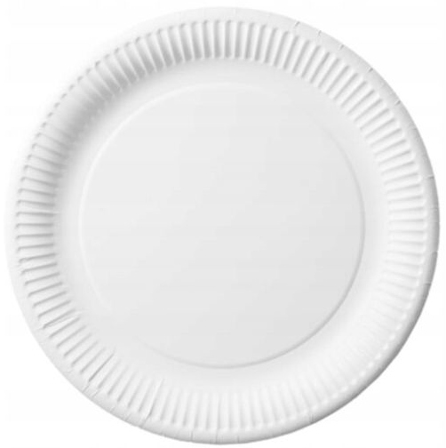Talerzyki Papierowe Białe Bio EKO Kompostowalne Biodegradowalne 23cm 20szt.