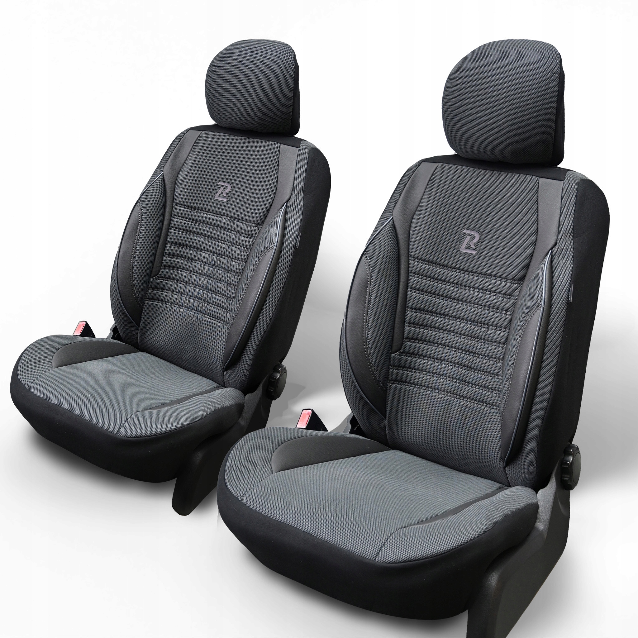 Pokrowce na przednie fotele siedzenia samochodowe luksusowe Ares czarne