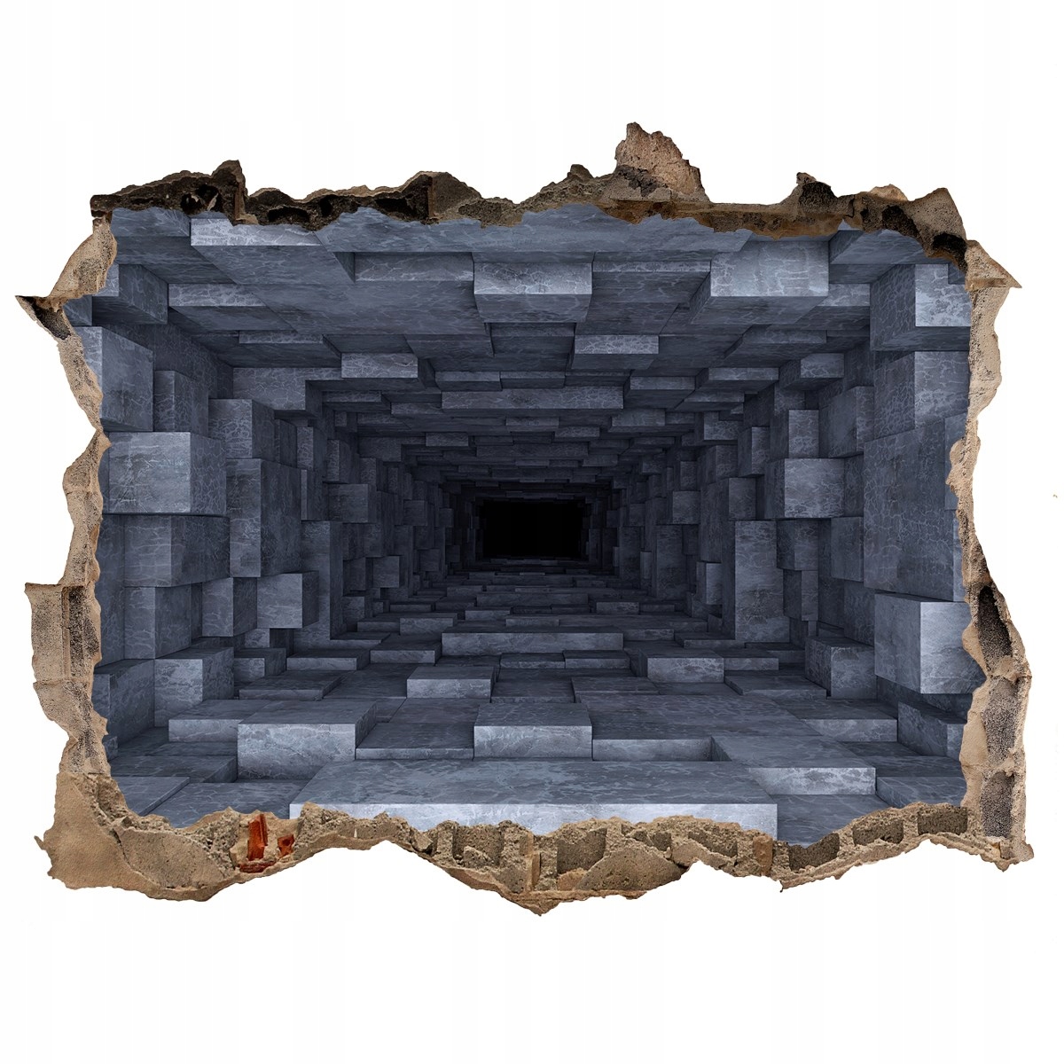 

Dziura 3d okleina ścienna Naklejka Tunel 168x113