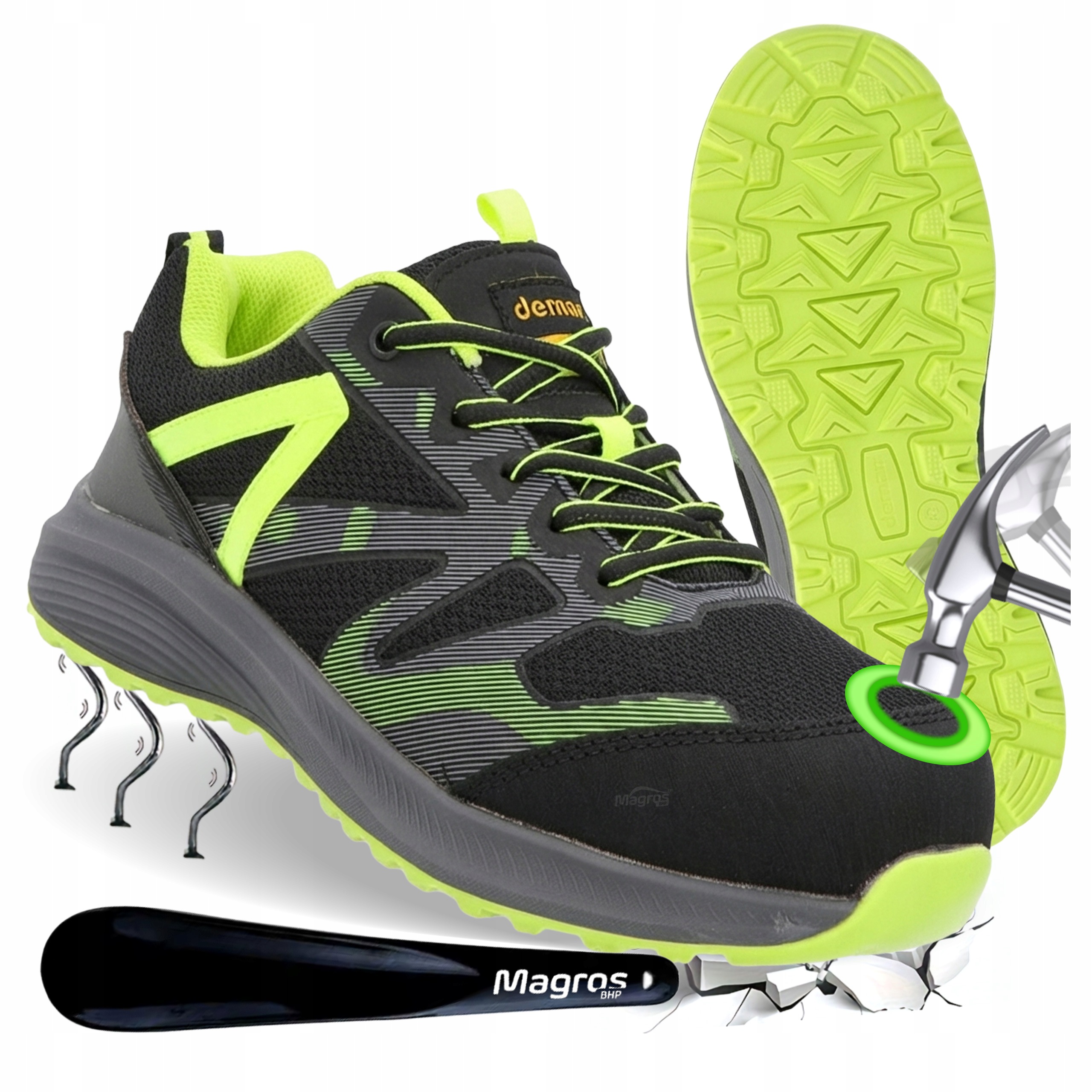 Buty Robocze Ochronne Adidasy Sportowe Polskie Demar 9-089 S1PS Sr Fo r.46