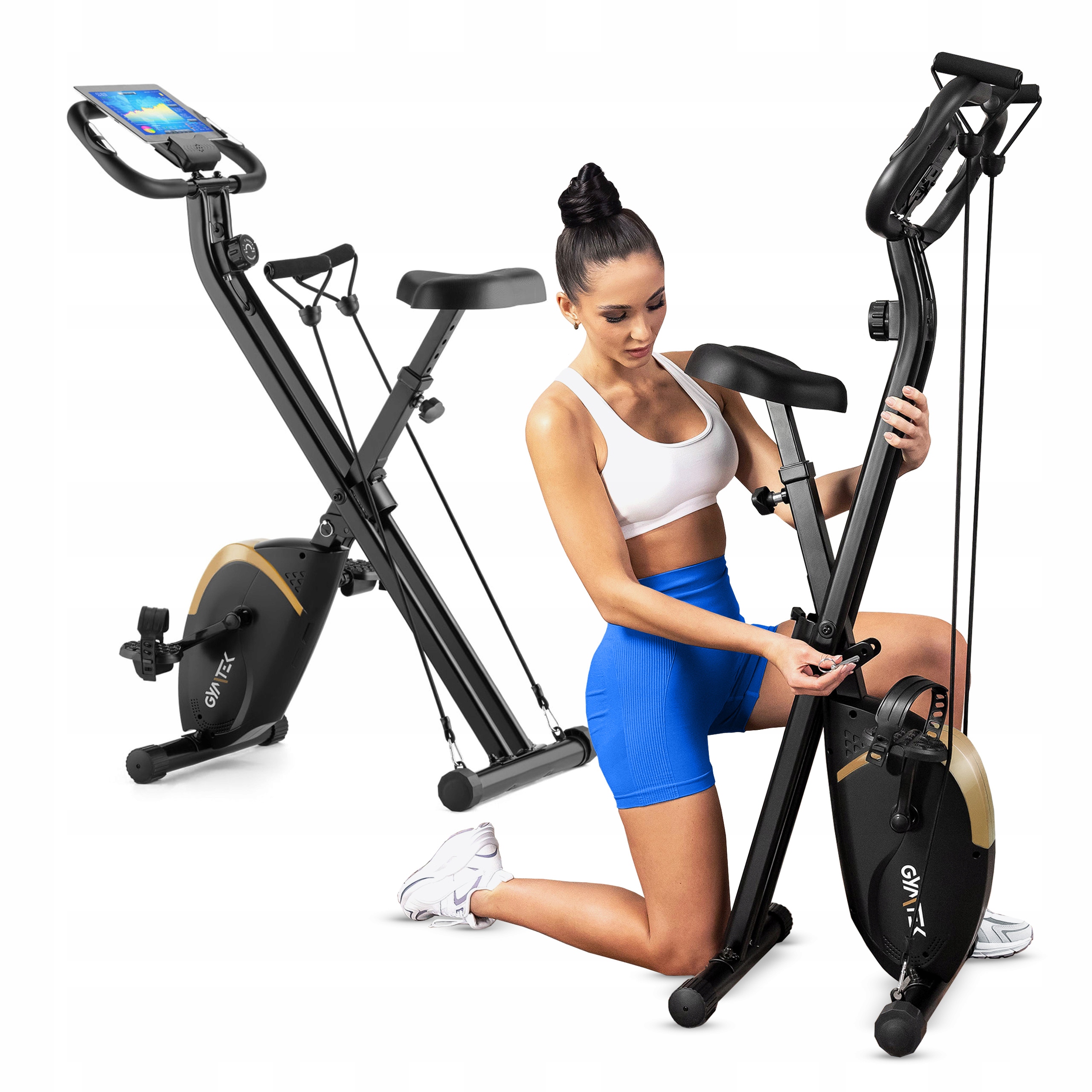 Rower Stacjonarny Składany Rowerek Treningowy Magnetyczny Do 120 Kg Gymtek