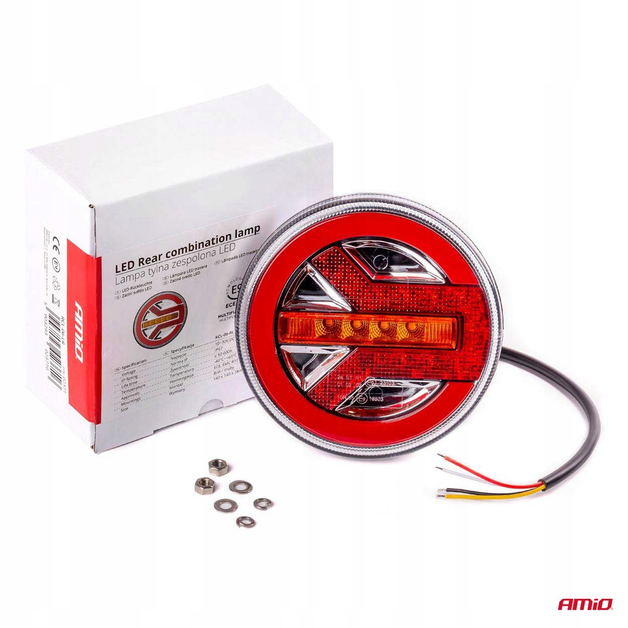 Lampa tylna zespolona LED DO BUSA PRZYCZEPKI Producent części Amio