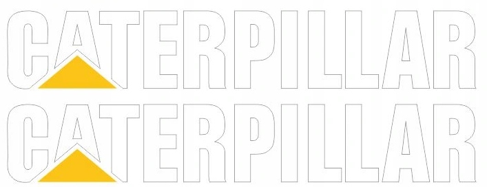 Наклейка надписи логотип CATERPILLAR для 40 см 2 шт