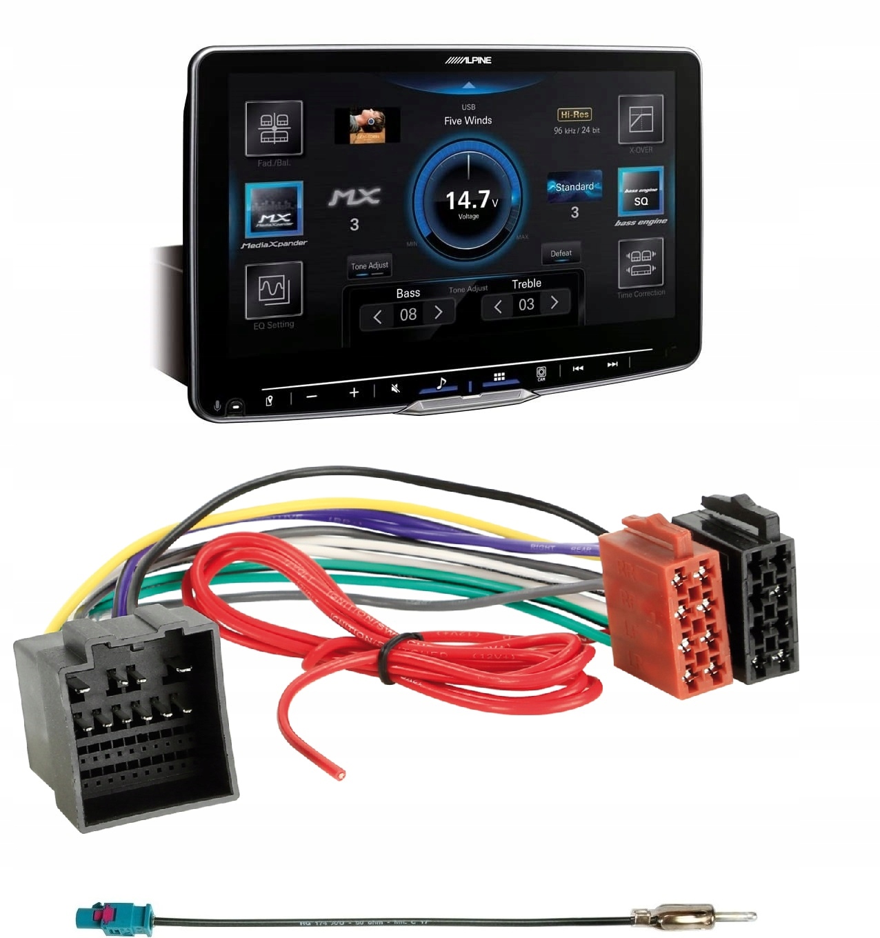 Alpine ILX-F905D Autorádio 1DIN CarPlay Android Ford Transit 2018->