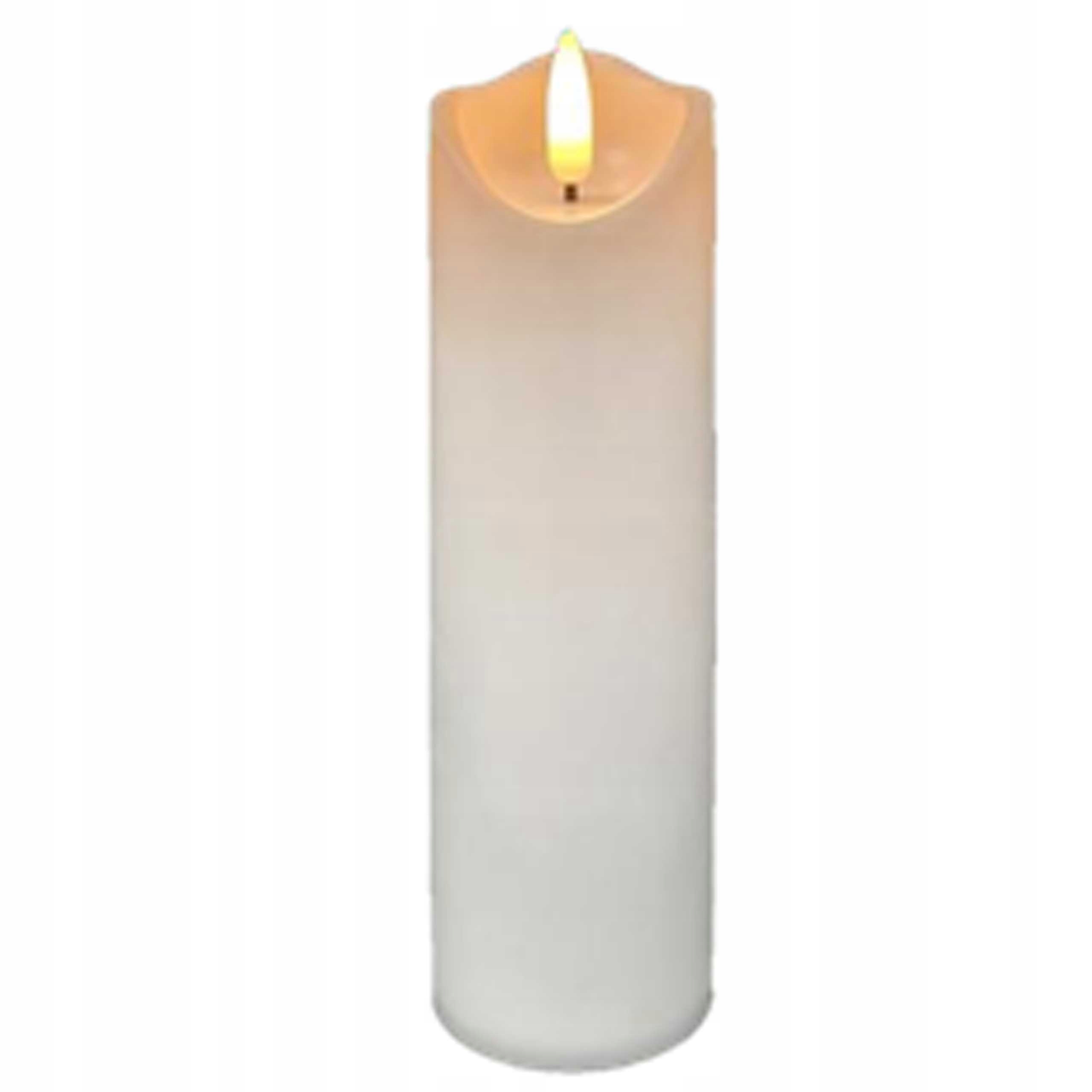 ŚWIECZKA ŚWIECA LED wkład do latarni BIAŁA 17,5cm