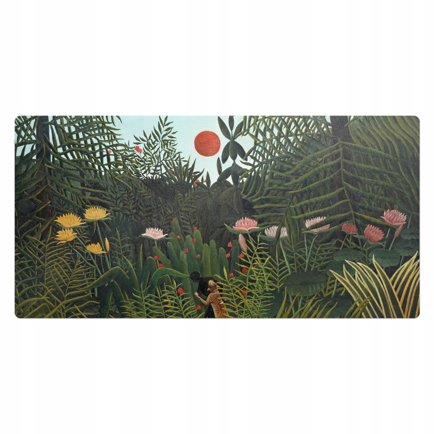 Moderní ochranná podložka na psací stůl Západní džungle v barvách 100 x 50 cm