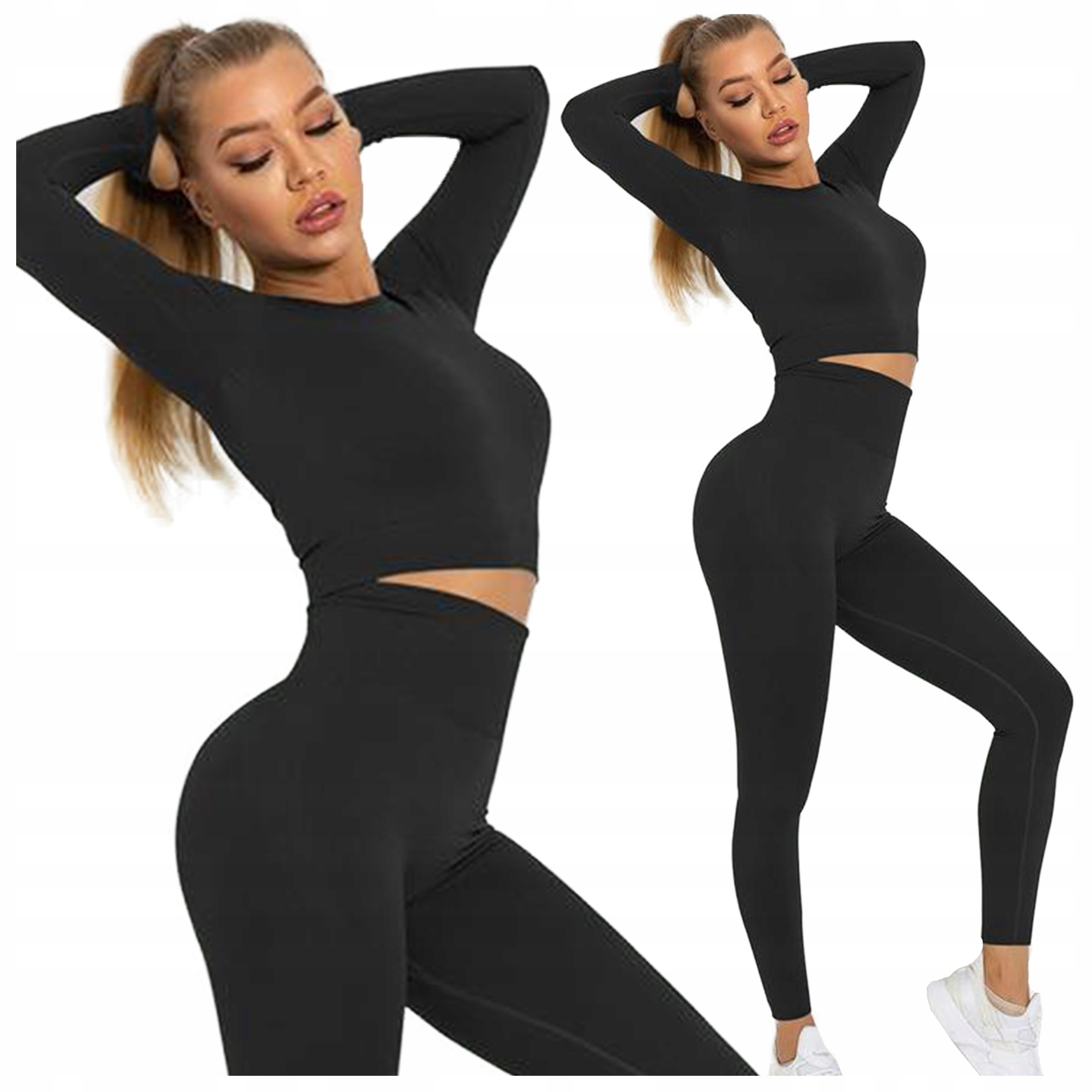

Komplet Sportowy top legginsy bezszwowe fitness M