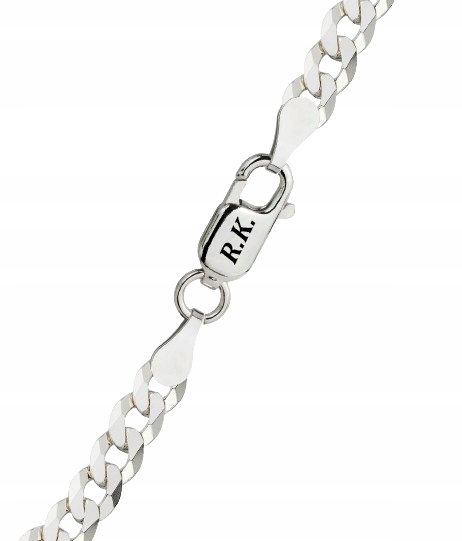 Łańcuszek Męski Srebrny Pancerka Pełny Diamentowany 5,00 mm Grawer Gratis Marka Argmeta