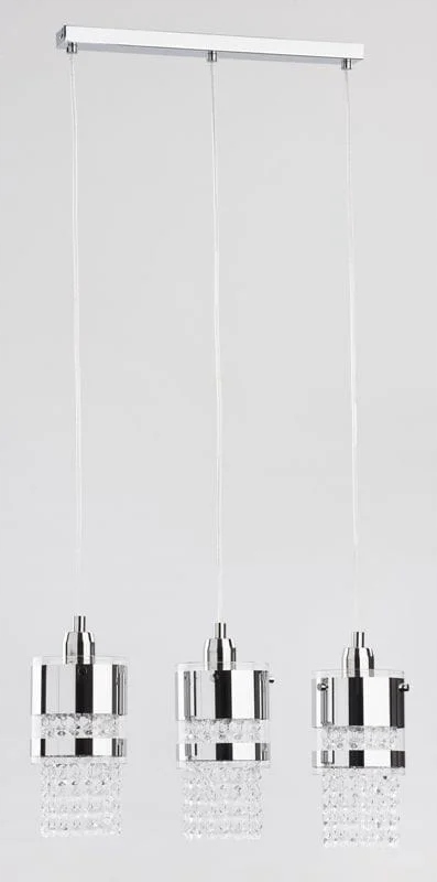 Alfa Kryštálový luster Bruno 3x60W Chróm E27 IP20
