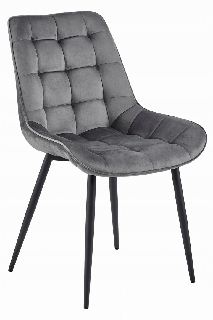 Křeslo Bera tmavě šedý samet nohy černé x 4