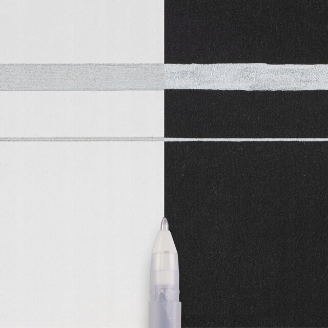 Długopis żelowy srebrny SAKURA GELLY ROLL 08 Kod producenta XPGB-M#553