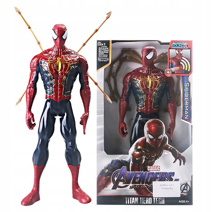 

Duża Ruchoma Figurka Spiderman 30CM Dźwięk Światło