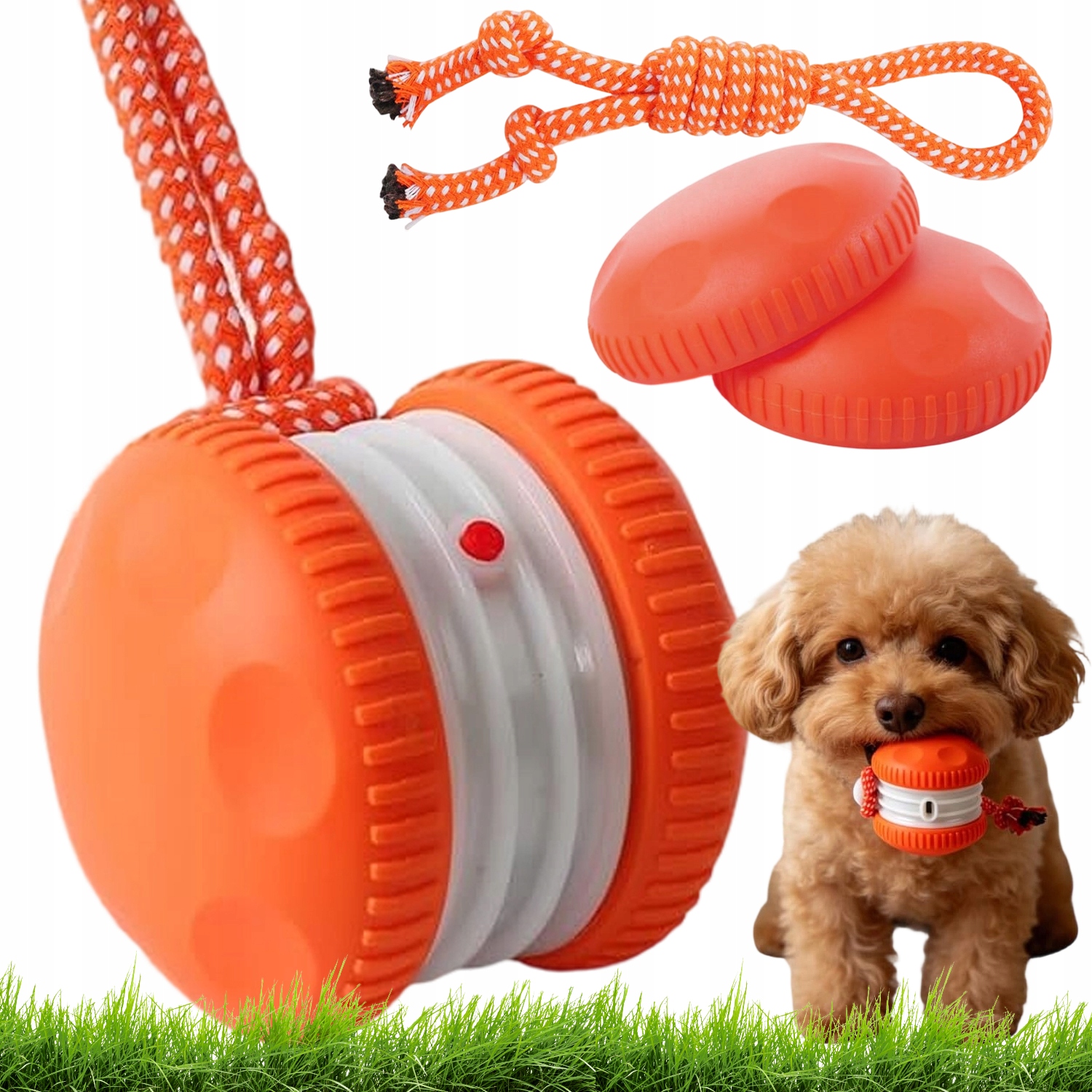 Míček Hračka Pro Psy Odolná Proti Kousání Se Senzorem A Šňůrkou