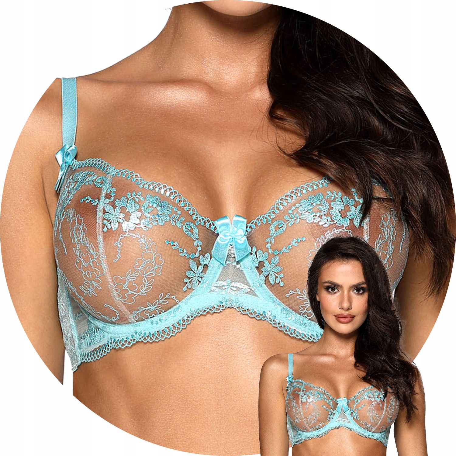 Axami V-10131 modrá 75D měkká podprsenka