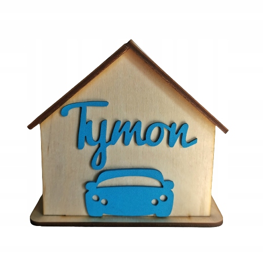 

Skarbonka Drewniana Domek Imię Dla dziecka