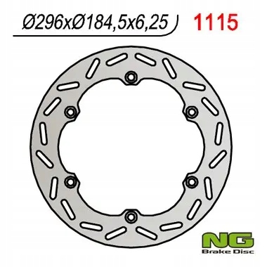 Predný/zadný brzdový kotúč (296X184X6,3) (6X10,5 mm)